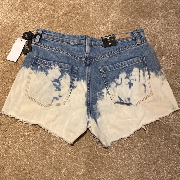 BlankNYC The Barrow Vintage High Rise Jean Cut Off Shorts Blue White Size 29 - Picture 1 of 10